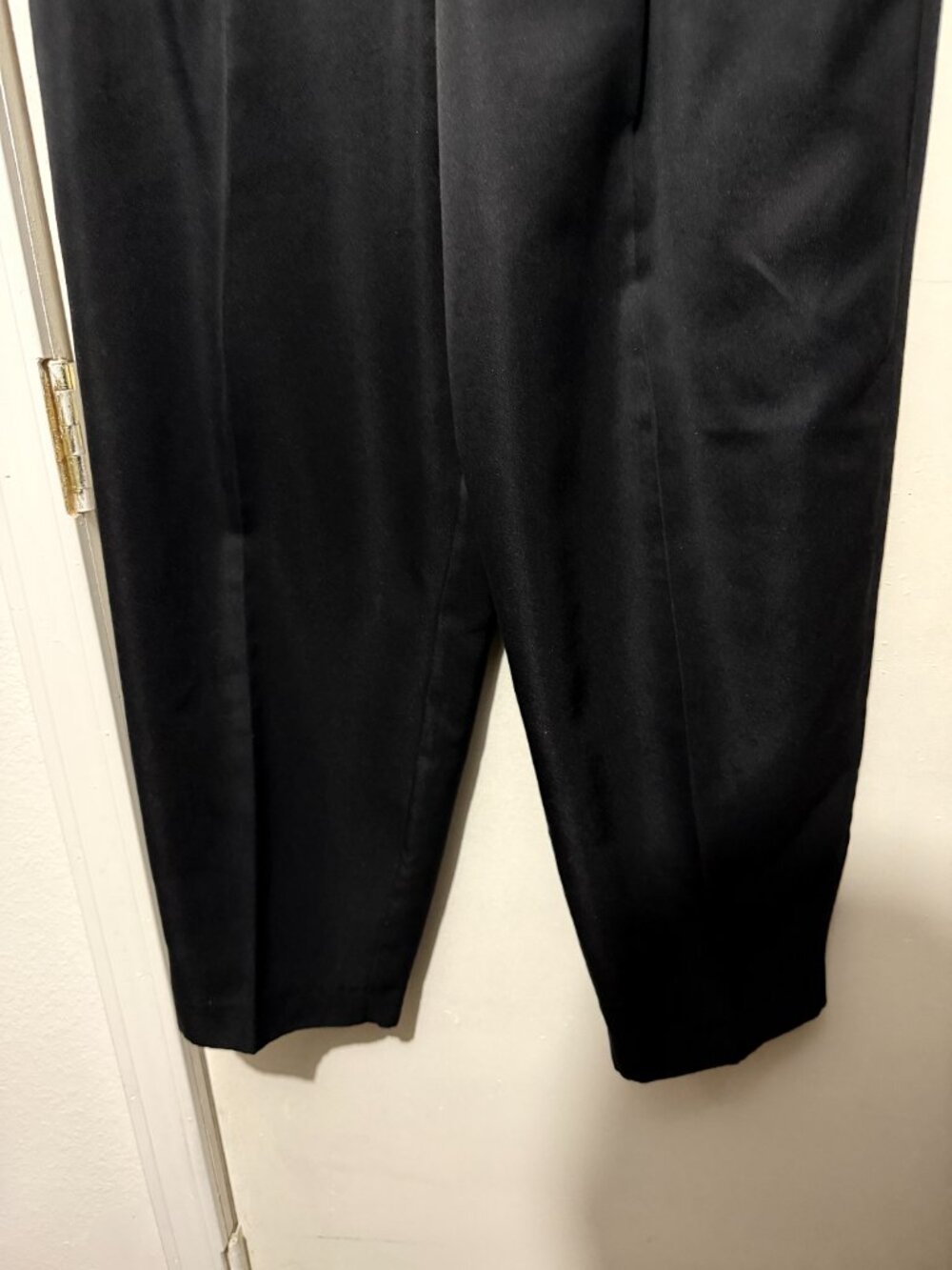 Talbots Petites Vintage Black Pleated High Waist Trousers Dress Pants - 12P - Picture 9 of 14